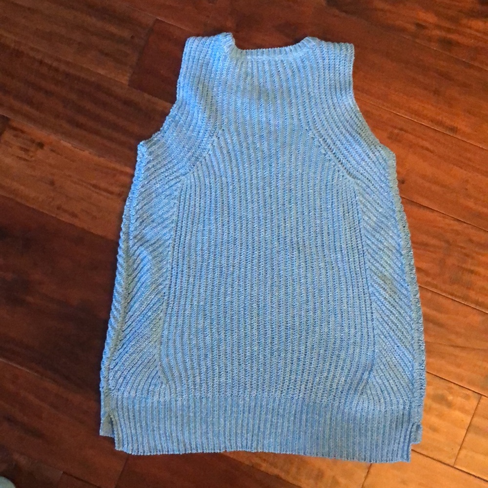 J. Mclaughlin | NWOT Amber Azzurro Sleeveless Cardigan Stitch Knit Sweater - Picture 7 of 9